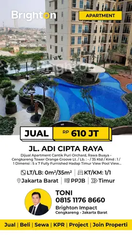 Dijual Apaetment Puri Orchard Cengkareng Jakkarta Barat