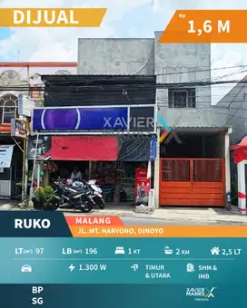 Dijual Ruko Strategis 2,5 Lantai di Poros MT. Haryono Dinoyo Malang
