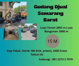 Djual Gudang Semarang Barat 2092 m HGB Siap Pakai