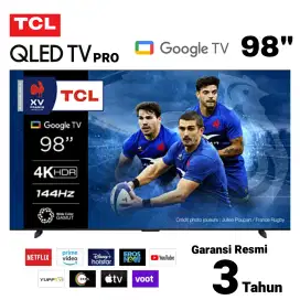 TERMURAH SEDUNIA! TCL QLED 4K PRO 98 Google TV 98C655 ONKYOAIPQ 144HZ