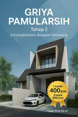 Rumah Pamularsih Semarang Barat Dekat Manyaran Sampangan Kariadi