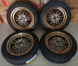 Paket Velg Dan Ban Baru Rpf1 Ring15 Pcd4x100 & Ban 185/55/15