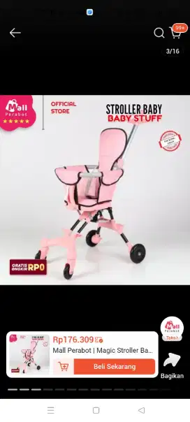 Stroller baby/kereta dorong baby lipat