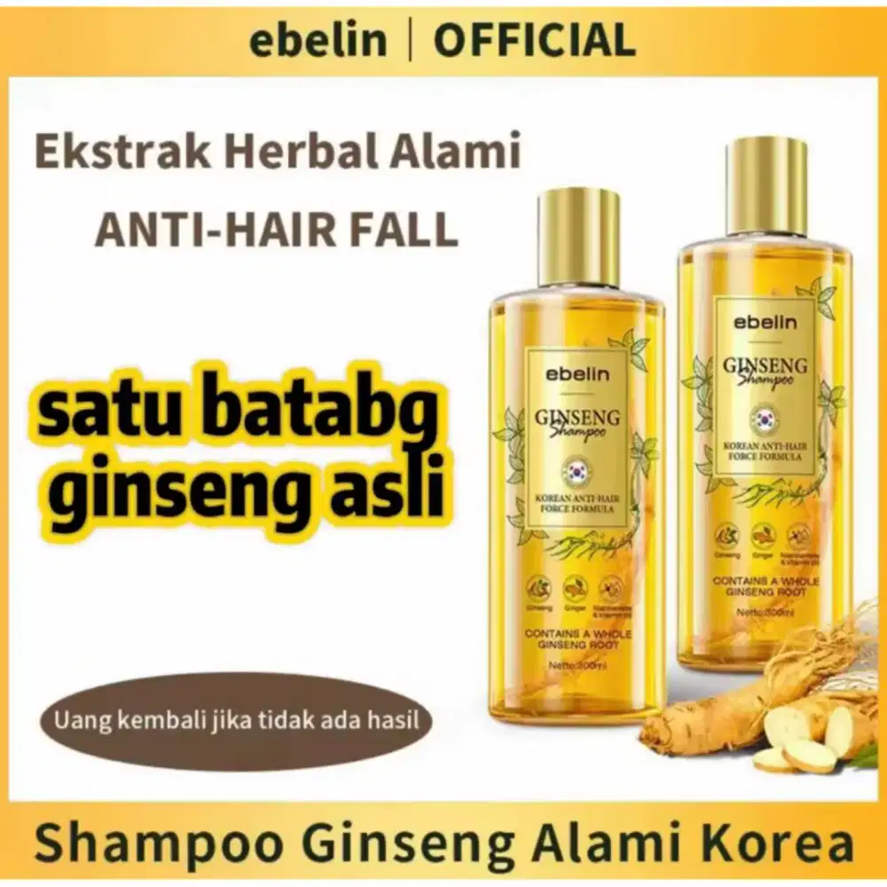 Beli 2 free 1 Ebelin anti hair fall shampoo anti ketombe