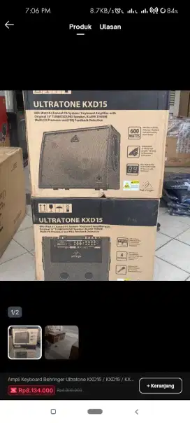 Ampli Keyboard Behringer Ultratone KXD15