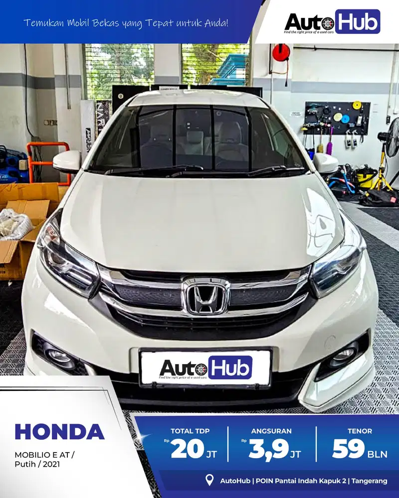 Honda Mobilio 1.5 E AT 2021 White. FULL RECORD!!!