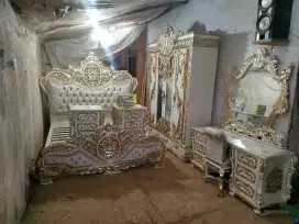 Tempat tidur set kamar ukir full kayu jati