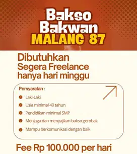 Freelance jaga bakso