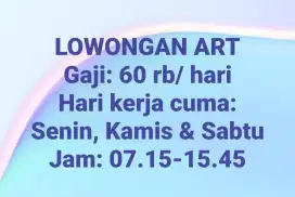 LOWONGAN ART PP (ASISTEN RUMAH TANGGA)