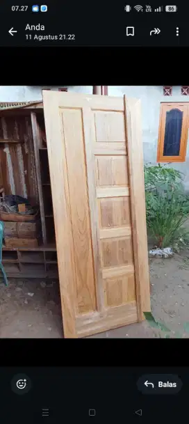 Pintu kusen jendela jati kering