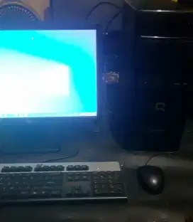1 paket cpu core i5 650 + LED 19 in hp tinggal pakai aja