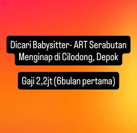 Dicari Babysitter ART Serabutan Menginap