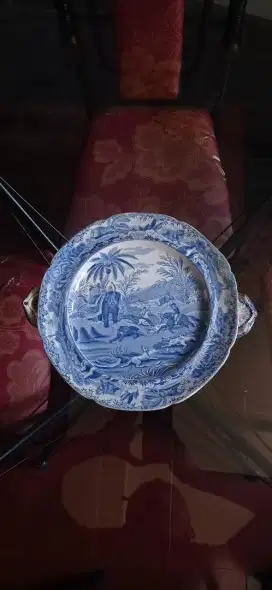 Piring Antik Spode Death of the Bear Asli Inggris – Koleksi Langka