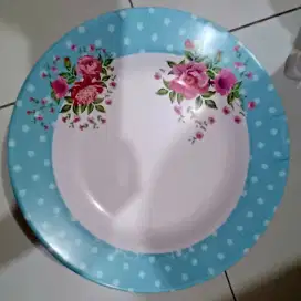 6 Buah Piring Melamine Motif Bunga