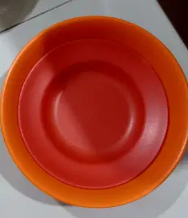 Mangkok Besar dan Piring Kecil Melamine Merk Hoover