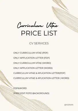 Jasa Pembuatan Cv & lamaran