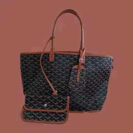 Tote Bag Goyard Anjau Black Tan