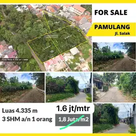 Di jual tanah murah dan luas di pamulang