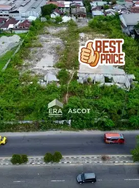 Tanah Komersial Luas 6.800 m2 Strategis Jalan Medan - Binjai Km 12