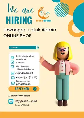 Lowongan Admim Olshop