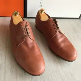 Clarks flow limit leather kulit formal work shoes pria sepatu 42