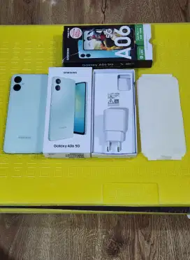 Samsung A06 5G 12 128 Buka Dus warna Hijau Tosca Muda, Gress 100%