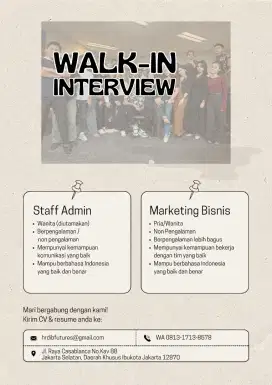 Dibutuhkan Staff Kantor