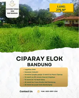 KAVLING SHM EKSKLUSIF DI CIPARAY ELOK BANDUNG