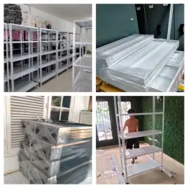 Rak besi siku lubang  Tebal 
5 & 4 susun 100x40x200cm 
Bayar COD.kokoh