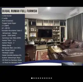 Rumah di jual full furnish