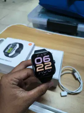Redmi watch 5 black Fullset Mulus no minus