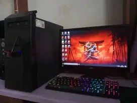 Pc gaming dan editing / intel core i5 + ram 8gb + monitor 19inch
