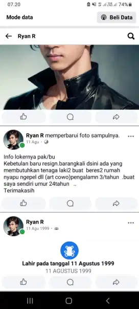Info loker buat cowo saya sendiri