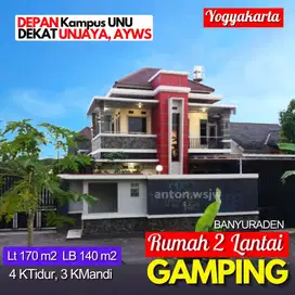 Rumah 2 lantai Jogja Depan kampus UNU RR Barat Lt 170 m2 SHM 4 KTidur
