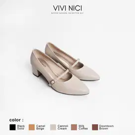 VIVI NICI – Bianca Sepatu Pantofel Wanita 5 cm