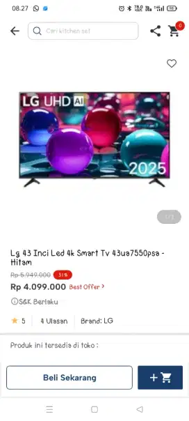 Promo TV 43 inch LG