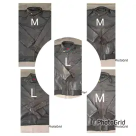 Jaket kulit sapi antigores warna hitam murah meriah