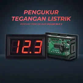 Pengukur Tegangan Listrik Baterai/Accu.