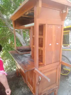Gerobak mie ayam kayu jati