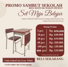 Set Meja Sekolah Baru Murah