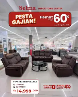 Promo sofa set recliner