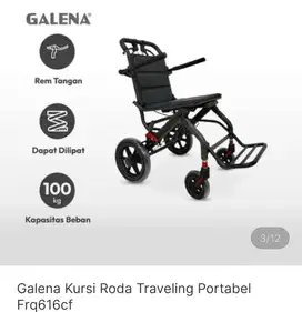 Jual kursi roda travelling fortabel Frq616cf merk Galena