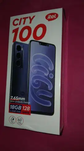 Itel city 100 (masih segel) 6+12/128GB