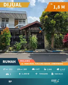 Dijual Rumah Dekat Kampus di Lowokwaru Malang