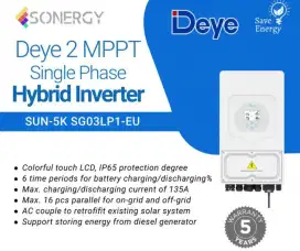 Deye SUN-5K SG03LP1-EU Single Phase 2 MMPT Hybrid Inverter 5kW