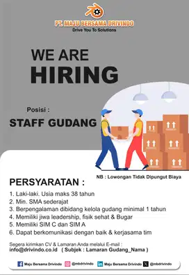 LOWONGAN STAFF GUDANG