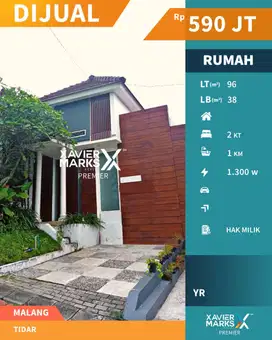 Dijual Rumah Murah Under 1 M di Tidar Malang Siap Huni Tengah Kota