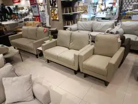 SET SOFA TAMU KULIT BANTING HARGA