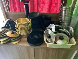 PERLENGKAPAN MAKAN RAMEN (PANCI + TUTUP GELAS, SENDOK, SUMPIT KOREA)