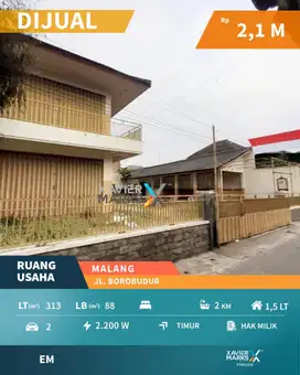 Dijual Rumah Usaha Bekas Cafe di Borobudur Utara Malang